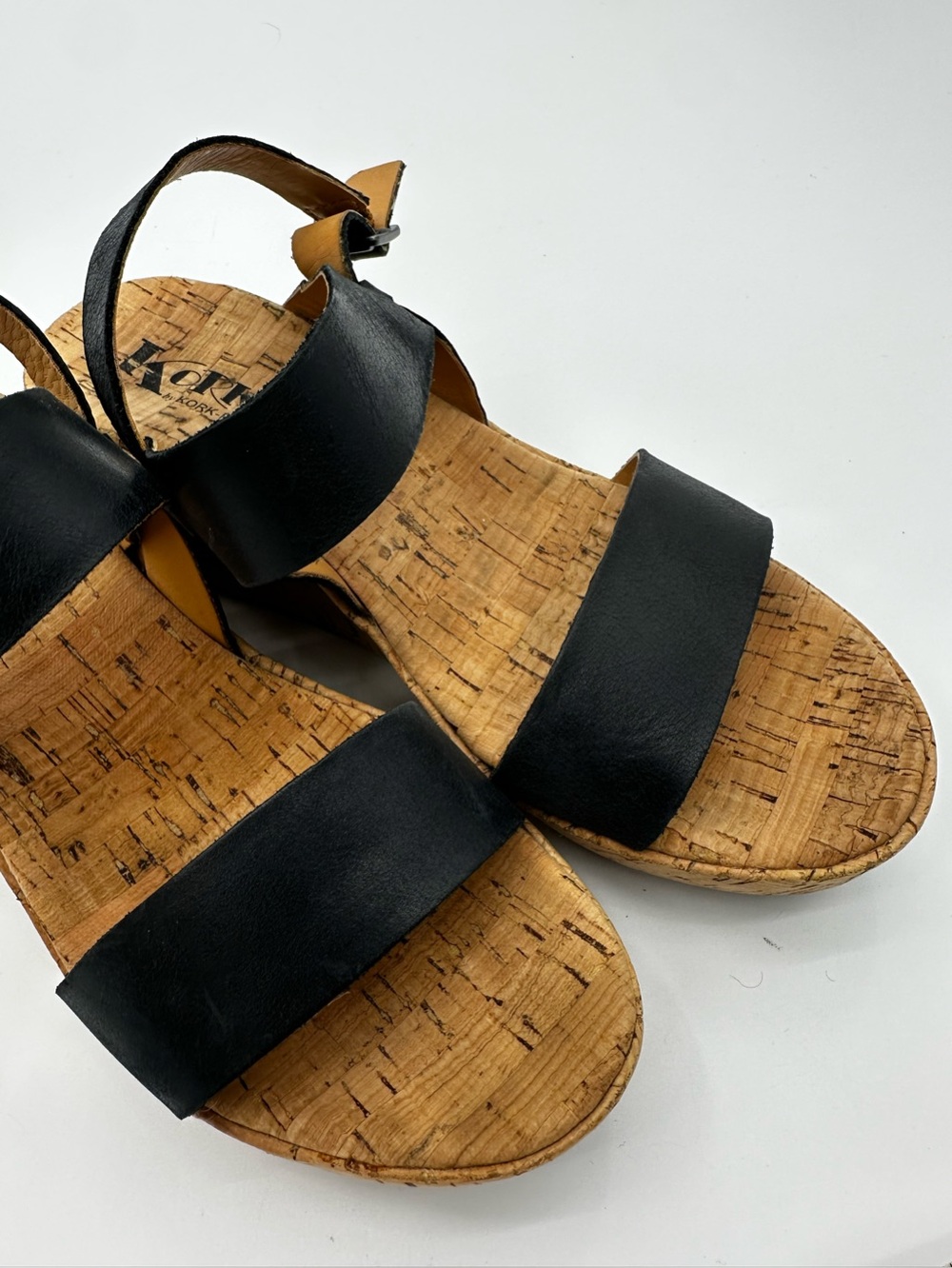 Kork Ease Austin 3” Black Sling Back Sandals size 8 - Picture 5 of 9